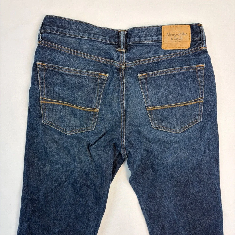 Abercrombie & Fitch Classic Straight Jeans Mens 32x30 Blue Button Fly Denim‎ Y2K